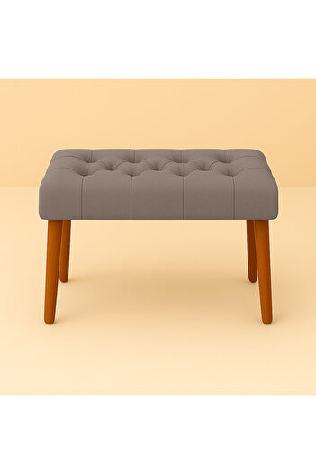 Kahraman Mobilya Aksesuarları Karmen Bench Puf - Vizon