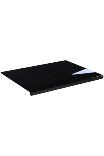 Slasa 6mm Acrylic Cutting Board with Non-Slip Base – BPA-Free, Food-Safe, Reversible, Black – Ideal fo