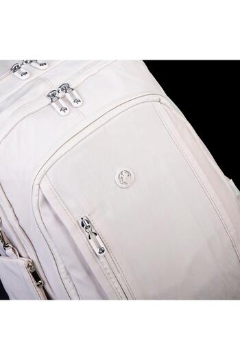 Nas Bag Unisex Large Size Lightweight Multi-Eye School Backpack (Width: 30 cm Length: 44 cm) Beige