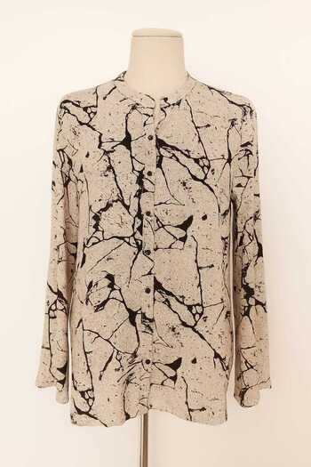 wear on Plus Size Patterned Luxury Long Sleeve Shirt