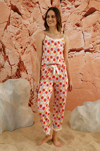 lacelove Pegasus Women's Pajama Set with Rope Strap - Young Mother Series - Dowry Pajamas