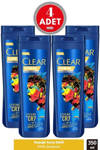 Clear 350 ml Men Shampoo Cr7 Anti-Dandruff X4 Pieces