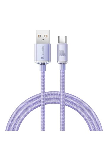 Baseus USB-C Cable Crystal Shine, 5A, 1.2 m, Purple