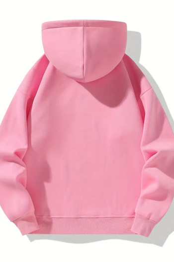 Sweetline Unisex Zippered Hooded Oversize Basic Sweatshirt – Gray / Navy Blue / Pink