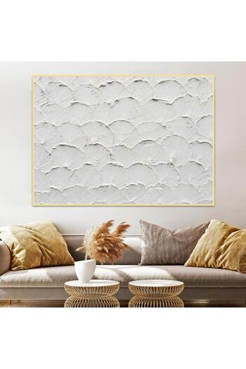 SND Beautiful Art Design Canvas Print Plaster Wall Art with Gold Frame, 50x70cm