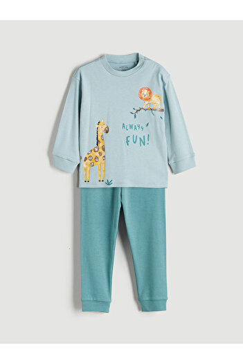 LC Waikiki Quality Parts from Çelebi Store |   Printed Baby Boy T-Shirt and Pants 2-Piece Set