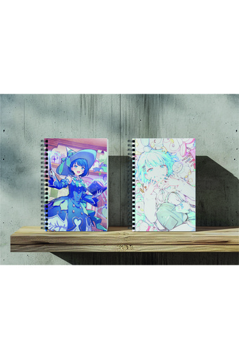 nihonwosekai 2Pcs A5 Size Unlined 50 Sheets Anime Spiral Notebook Hatsune Miku Pjsekai Colorful Project Sekai