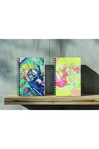 nihonwosekai 2 قطعة مقاس A5 دفتر ملاحظات حلزوني غير مسطر 50 ورقة أنيمي Hatsune Miku Pjsekai مشروع ملون Sekai