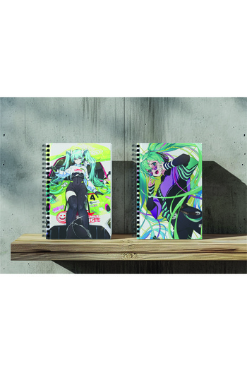 nihonwosekai 2Pcs A5 Size Unlined 50 Sheets Anime Spiral Notebook Hatsune Miku Pjsekai Colorful Project Sekai