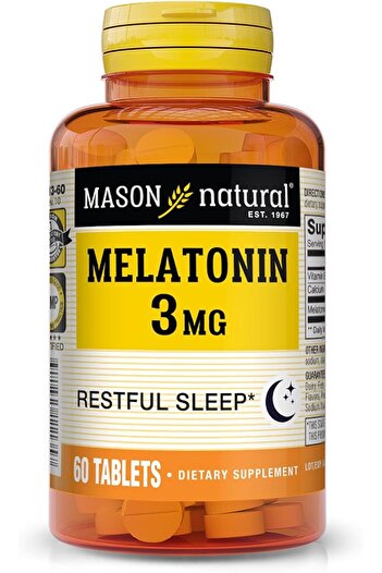 Mason Natural Melatonin 3mg - 60 Tablets