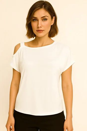 Buotrent Women's One Shoulder Strap Blouse