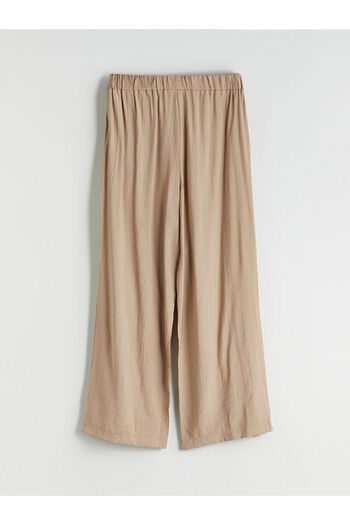 LC Waikiki Brown Elastic Waist Women's Trousers