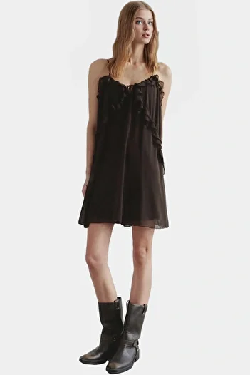 PayBuy Women's Mini Ruffle Dress Woven Fabric Summer Trend Design Daily Use Quality Material