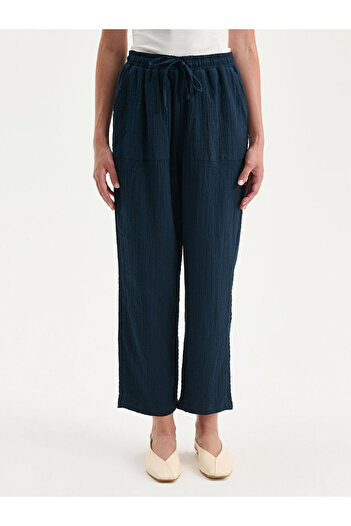 LC Waikiki Create Your Style from Uzg Store |   Textured Women's Trousers with Elastic Waist