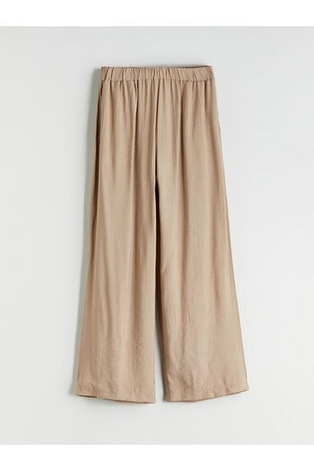 LC Waikiki Brown Elastic Waist Women's Trousers