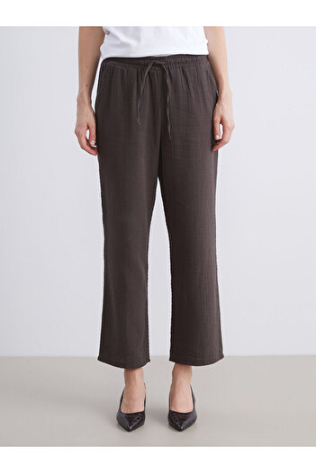 LC Waikiki Elastic Waist Textured Women's Trousers