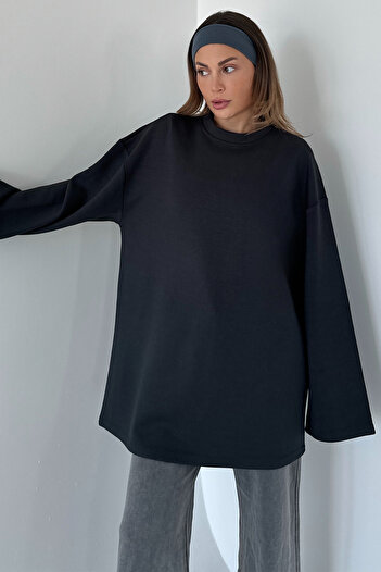 C&City Oversize Basic Sweatshirt 980 Füme