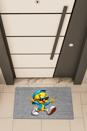 Dormot High Quality Digital Printing Gray, Tweety Themed Door Mat