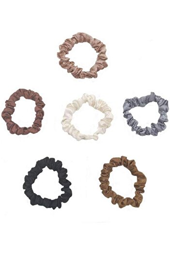Generic 12 Pcs Silk Hair Scrunchies Soft & Comfortable Small Silk Scrunchy Skinny Hair Ties Bows Rope