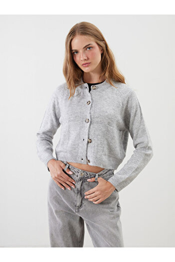 LC Waikiki Crew Neck Women's Knitwear Cardigan