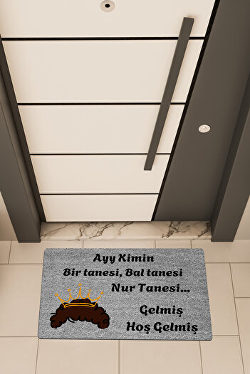 Dormot High Quality Digital Printing Gray, Prince New One, Honey Grain Door Mat