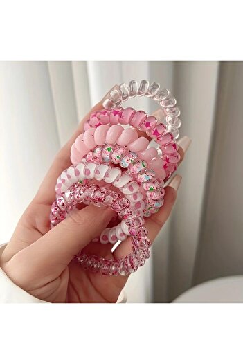 Generic Spiral Hair Ties, Traceless Ponytail Holders, Mixed Candy Colours, Fashion Hair Accessories, 14+ Yea