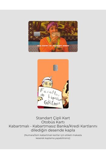 hediyenebak 2 Pack Pink - Papara, Tosla, Bus Card Covering Sticker for Credit Card