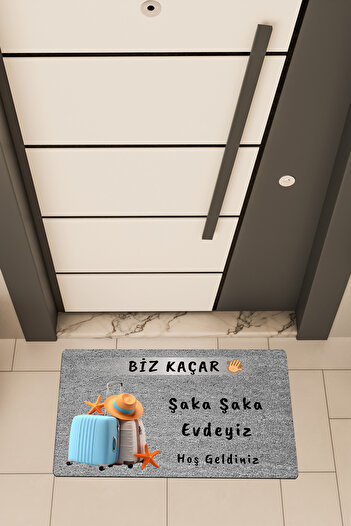 Dormot High Quality Digital Printing Gray, We Escape Themed Door Mat