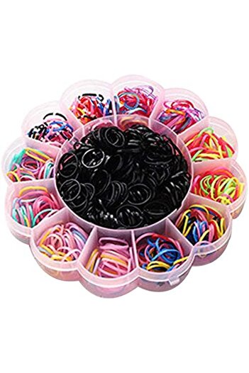 Generic 1000 PCS Hair Tie Elastic Rubber Bands for Girls Kids Teens Toddlers Women, Baby Girls Colorfu