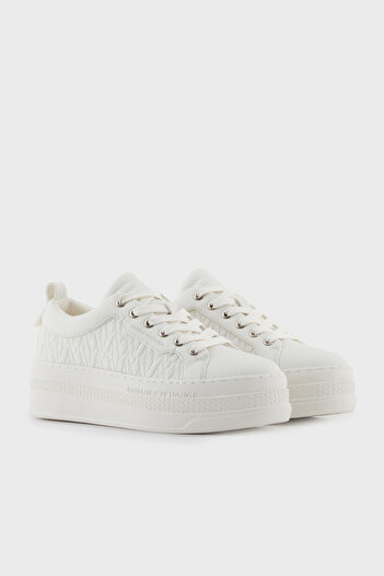 Armani Exchange Embossed Logo Platform Sole Sneaker Shoes Shoes Xw001630 Af17351 U0