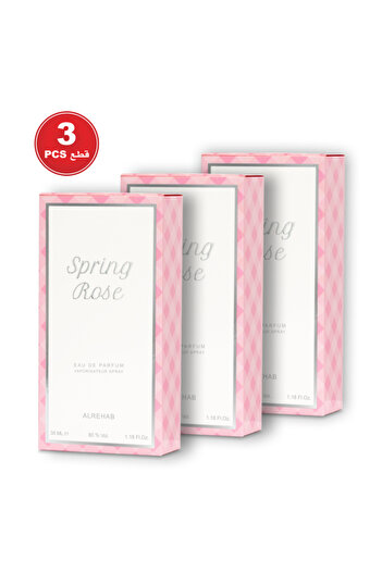ALREHAB Spring Rose Perfume 35ml - 3 pcs Eau de Parfum For Women