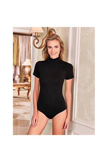 Berrak 2054 Lycra Turtleneck Half Sleeve Snap-On Body