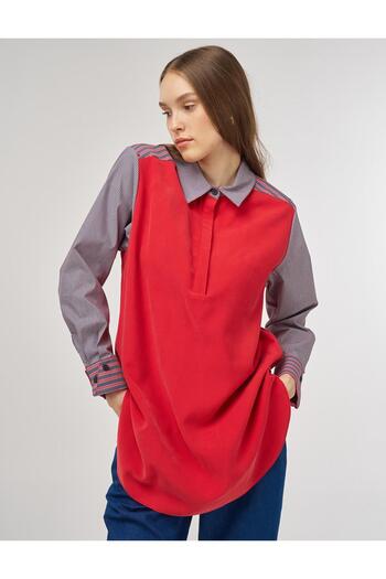 KYR Fabric Garnished Rayon Sweatshirt Red