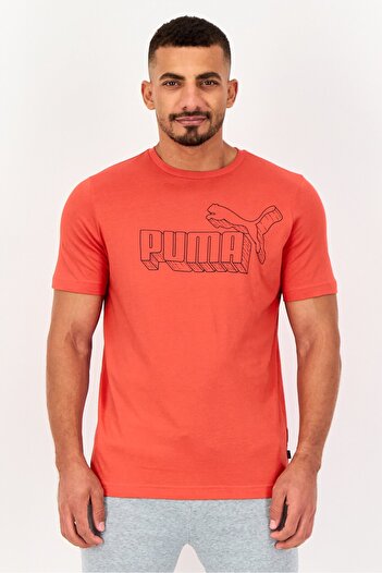 Puma Men Sportswear Fit Short Sleeves Outdoor T-Shirt, Burnt Red