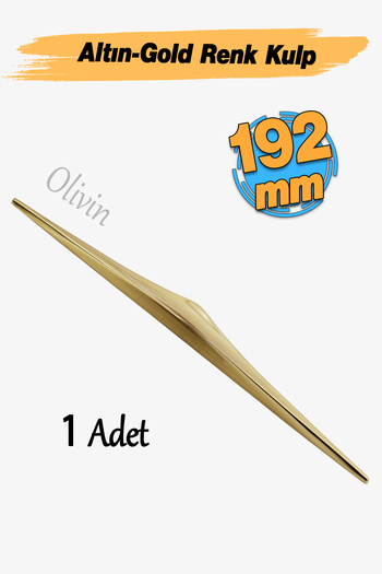 Badem10 Gold Gold Color Metal Handle 192 mm - 19.2 cm Furniture Drawer Kitchen Cabinet Cupboard Handles Handle Handle