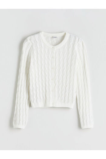 LC Waikiki New Season Crew Neck Girl's Knitwear Cardigan