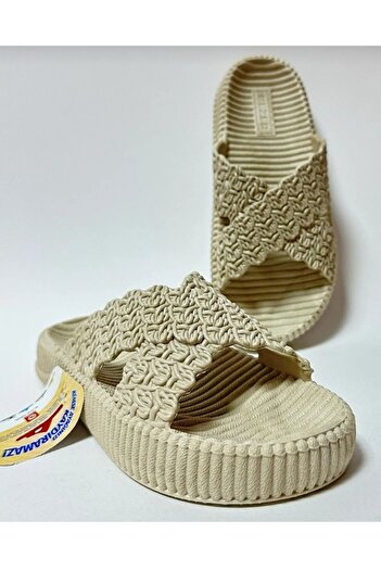 GEZER Straw Look Thick Sole Pool Beach Terrace Balcony Bathroom Street Slippers