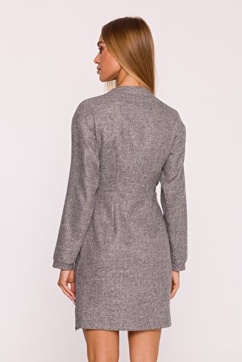 Made of Emotion Tweed mini dress with lace insert