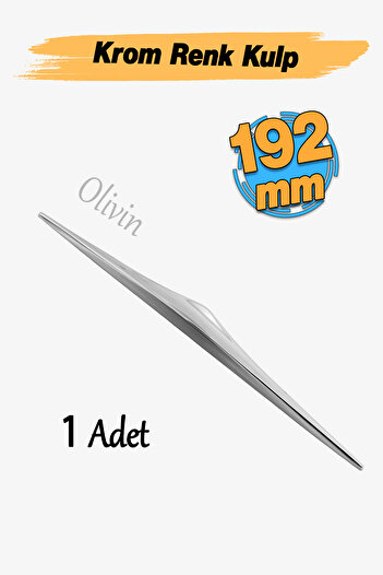 Badem10 Olivine Chrome Metal Handle 192 mm - 19.2 cm Furniture Drawer Kitchen Cabinet Cupboard Handles Handle Handle