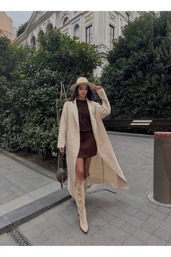 Lamierra Shawl Collar Soft Long Knitwear Cardigan