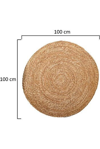 genric FFD Natural Jute Rug For Living Room Jute Rug Carpet For Bedroom Handwoven Jute Rug Carpet 100cm