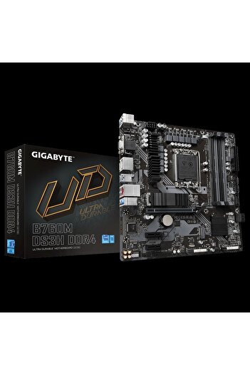 Gigabyte B760M-Ds3H Ddr4 Intel B760 Socket 1700 Ddr4 5333Mhz Matx Gaming Motherboard