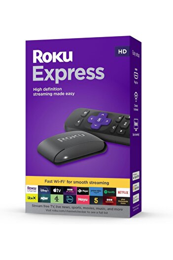 ROKU Express (New, 2023) HD Streaming Device with High-Speed HDMI Cable and Standard Remote (No TV C