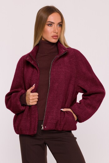 Made of Emotion Short jacket made of coat-like knit fabric