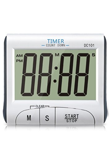 ENAR 2-Piece Magnetic LCD Digital Timer White