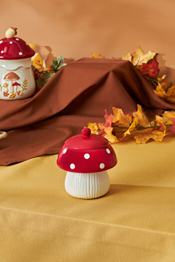 Karaca Cozy Mushroom Storage Container Red 520 ml