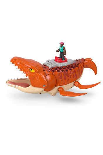 Imaginext Fisher-Price Imaginext Jurassic World Rebirth Dev Ağızlı Mosasaurus dinozor oyuncağı seti JFR23