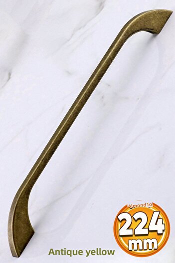 Badem10 Meriç 224 mm - 22.4 cm Antique Antique Yellow Metal Furniture Kitchen Cabinet Cabinet Handle Handle Handles