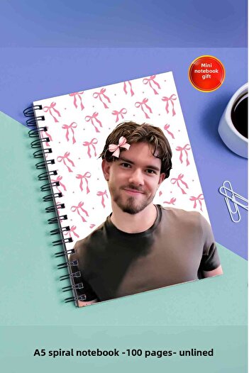 SevindirenŞeyler Ferdi Kadıoglu A5 Metal Spiral Unlined Ribbon Planner Notebook