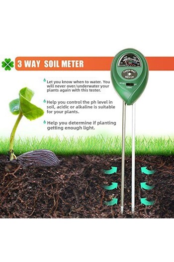 Choice 3 in 1 Soil PH Meter Sunlight PH Tester Garden Flowers Soil Moisture Sensor Meter Plants Acidity ...
